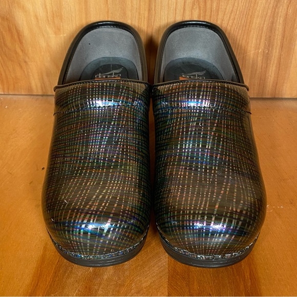Womens 8 / 38 Dansko Pro XP Mules Clogs Black Metallic SEF1516 - Picture 3 of 8
